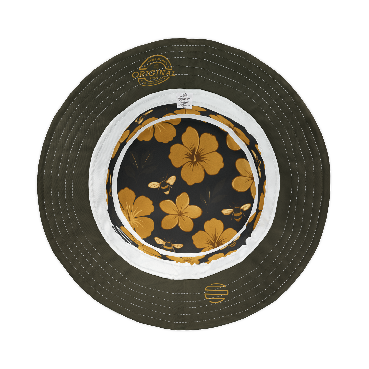 Humbly FloralBee Bucket Hat - Black