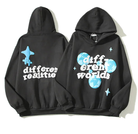 Hip Hop Retro Cartoon Print Hoodie