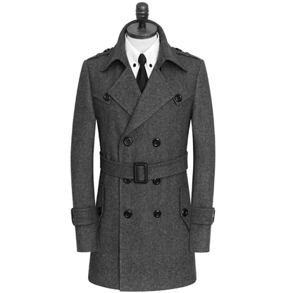 Men's Loose Cashmere Trench Coat