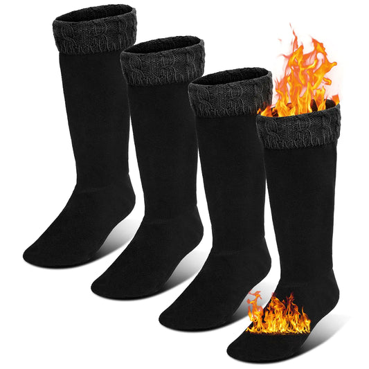 Hercicy Dual-Pack Fleece Hunting Socks - Black