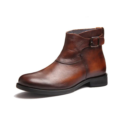 Men's Mid-Cut Genuine Leather Martin Boots