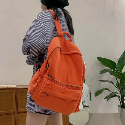 Vintage High-Capacity Canvas Backpack