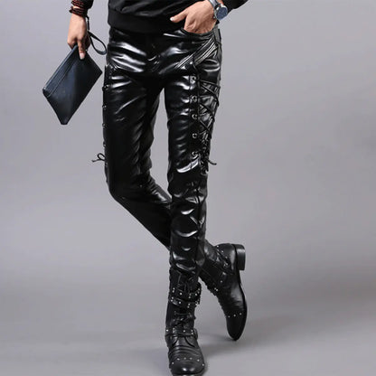 Slim Fit Faux Leather Pants