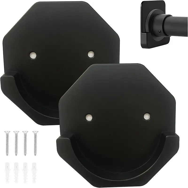 2pcs Adhesive Shower Curtain Rod Tension Holders