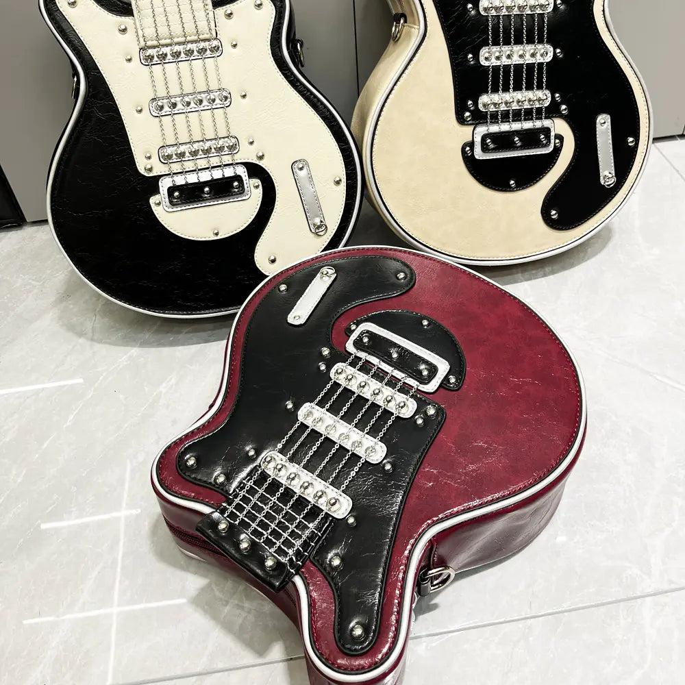 Women's Guitar-Shaped Shoulder Bag