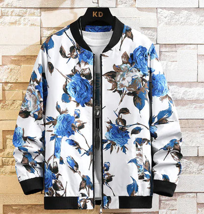 Embroidered Hip Hop Jacket - Baseball Style