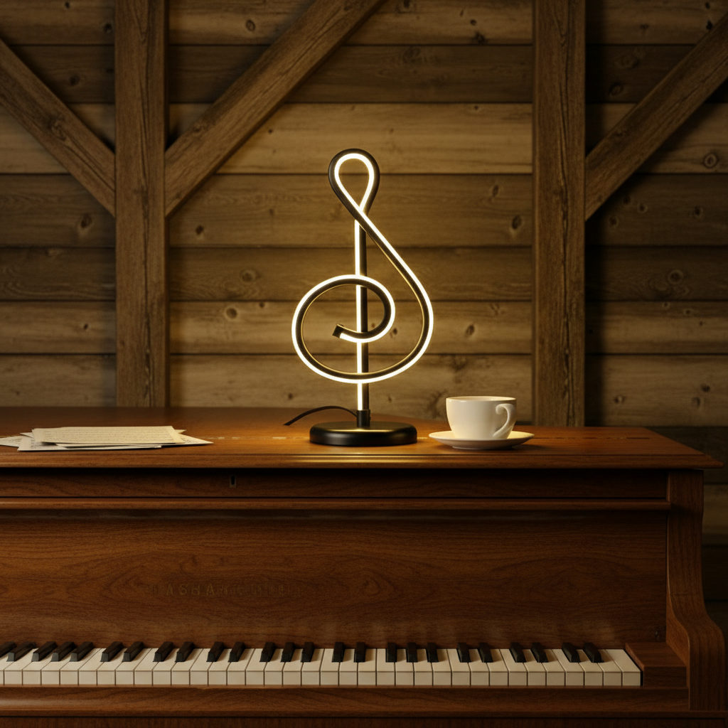Musical Note LED Night Light for Bedroom Decor