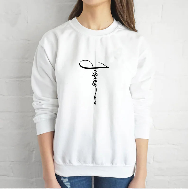 Jesus & Faith Hoodie with Cross Sweater