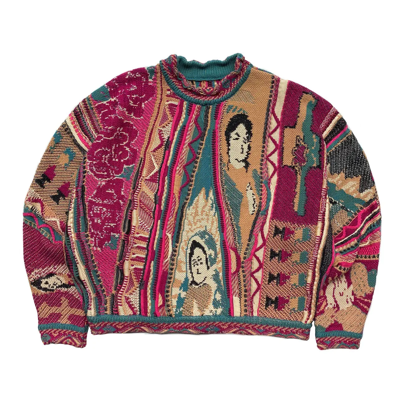 Vintage Knitted Crewneck Pullover Sweater