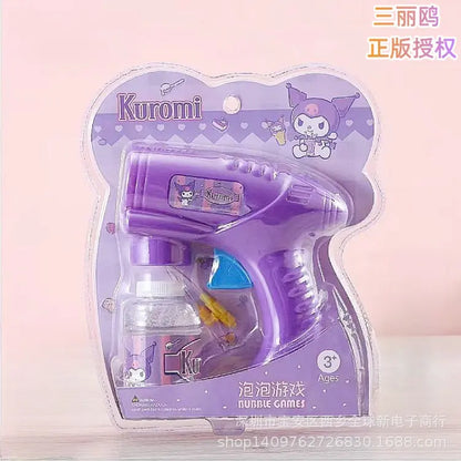 Sanrio Kids Manual Bubble Gun Cartoon Toy for Outdoor Use