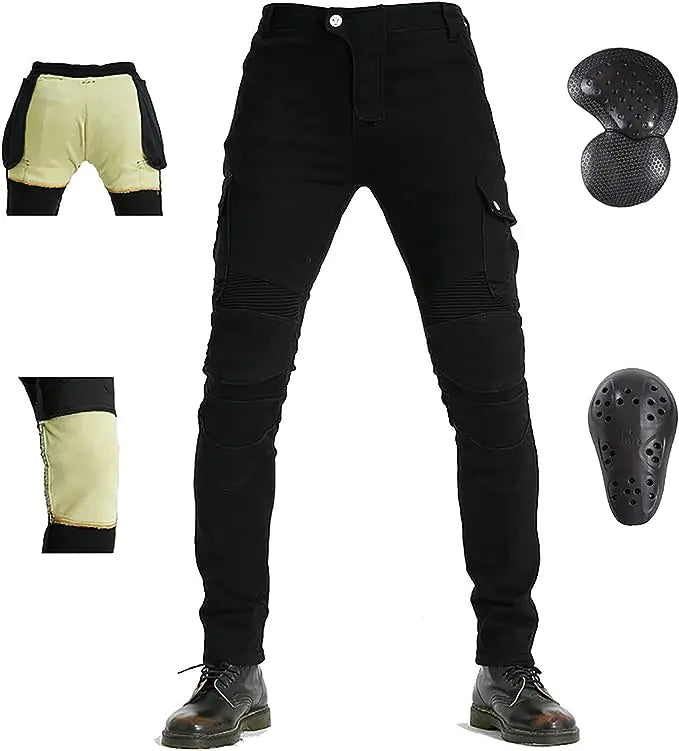 Men's Elastic Drop-Resistant MotorCycling Pants