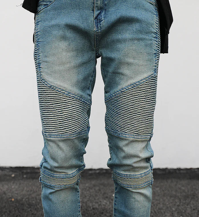 KANYE Vintage Wash Stretch Skinny Jeans for Men