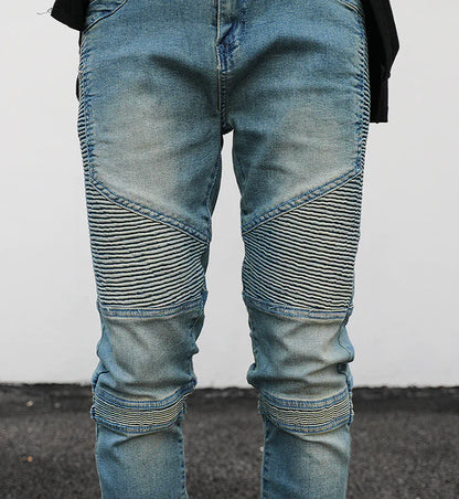 KANYE Vintage Wash Stretch Skinny Jeans for Men