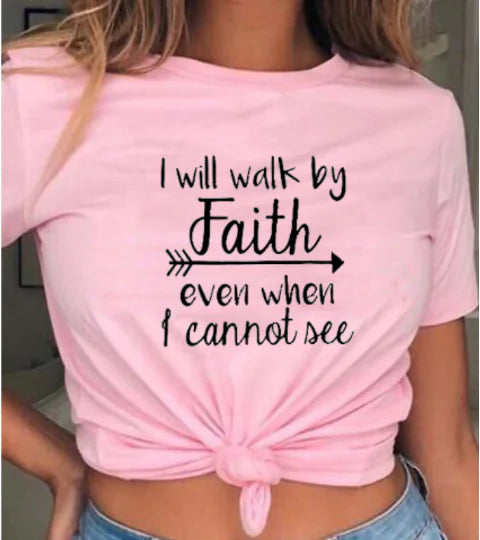 Unisex Will Walk By Faith Graphic T-Shirt