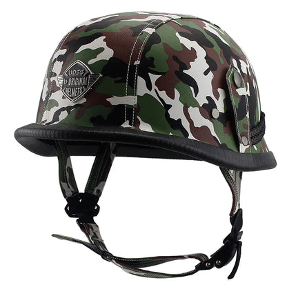 Motorcycle Helmet, Electric Bike Helmet, Leather Steel Helmet