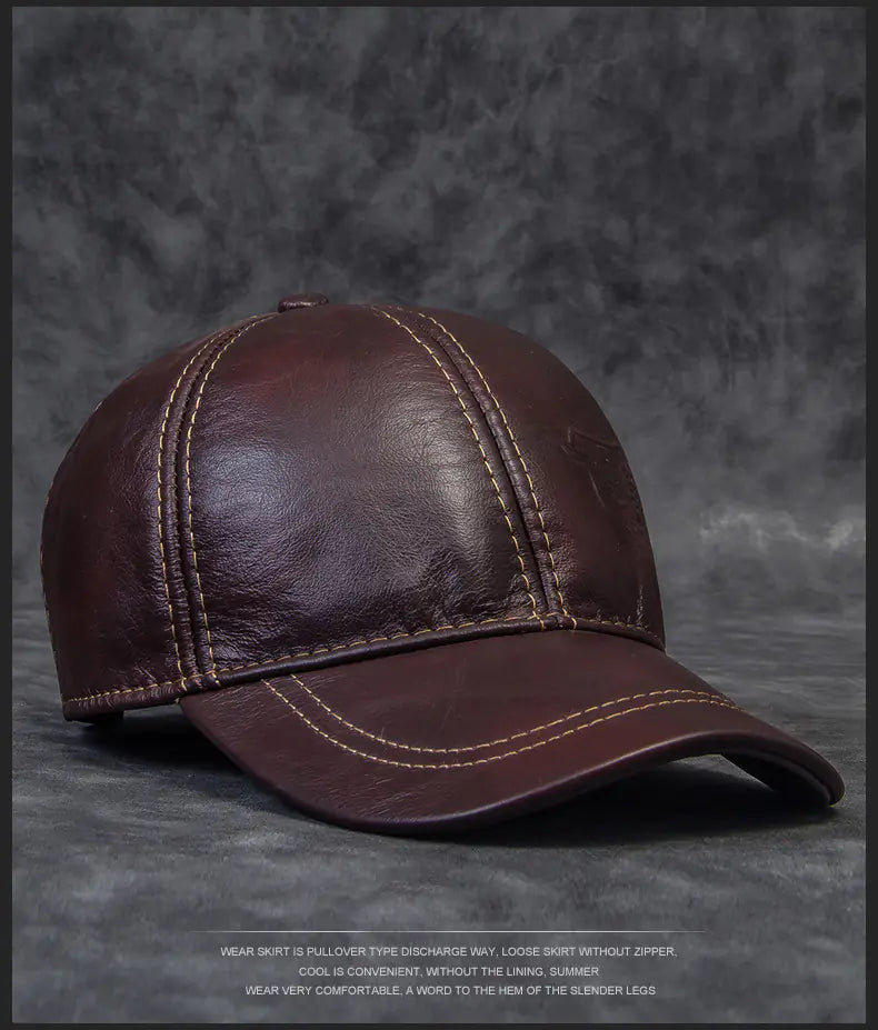 Men's Cowhide Baseball Hat