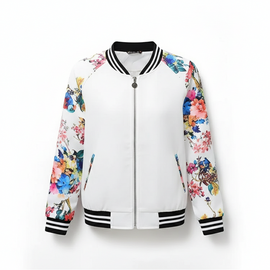 Chic Printed Baseball Jacket