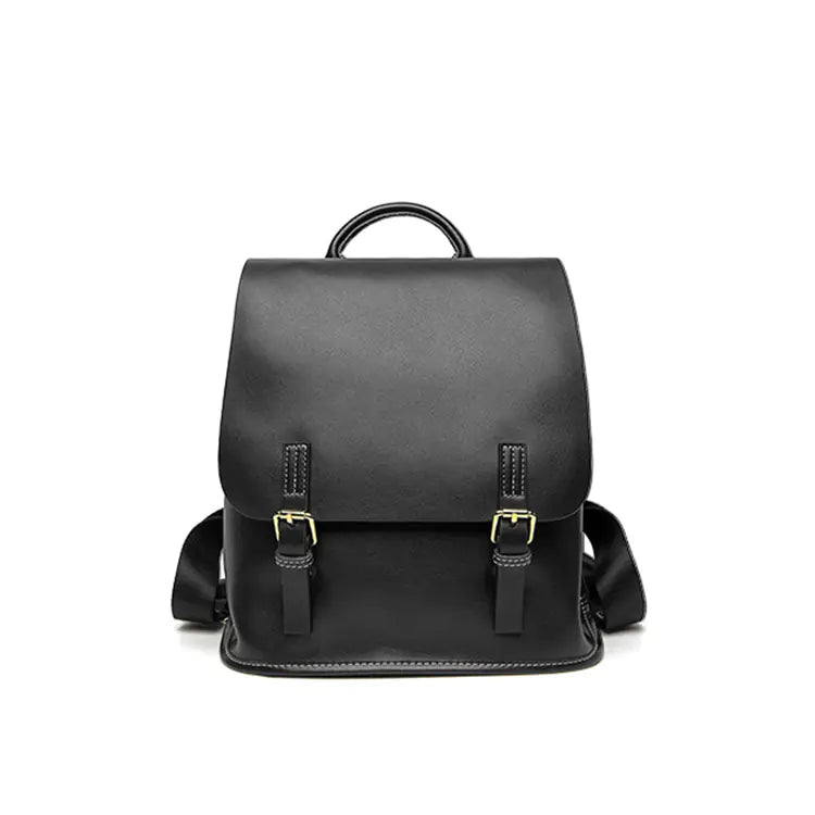 Stylish Casual Leather Backpack - Lightweight Design