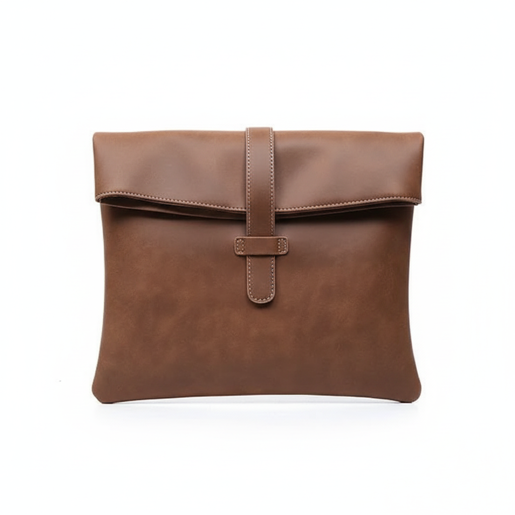 Vertical Leather Business Leisure Bag
