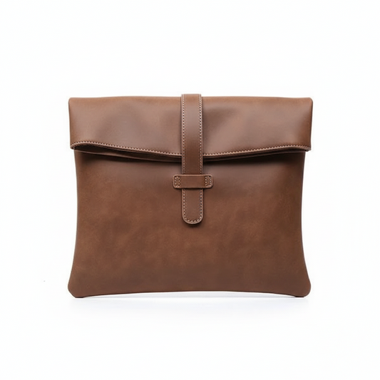 Vertical Leather Business Leisure Bag