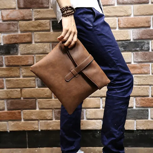 Vertical Leather Business Leisure Bag