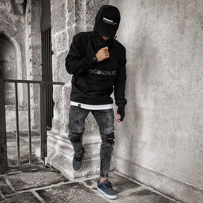 Acid Wash Black Jeans