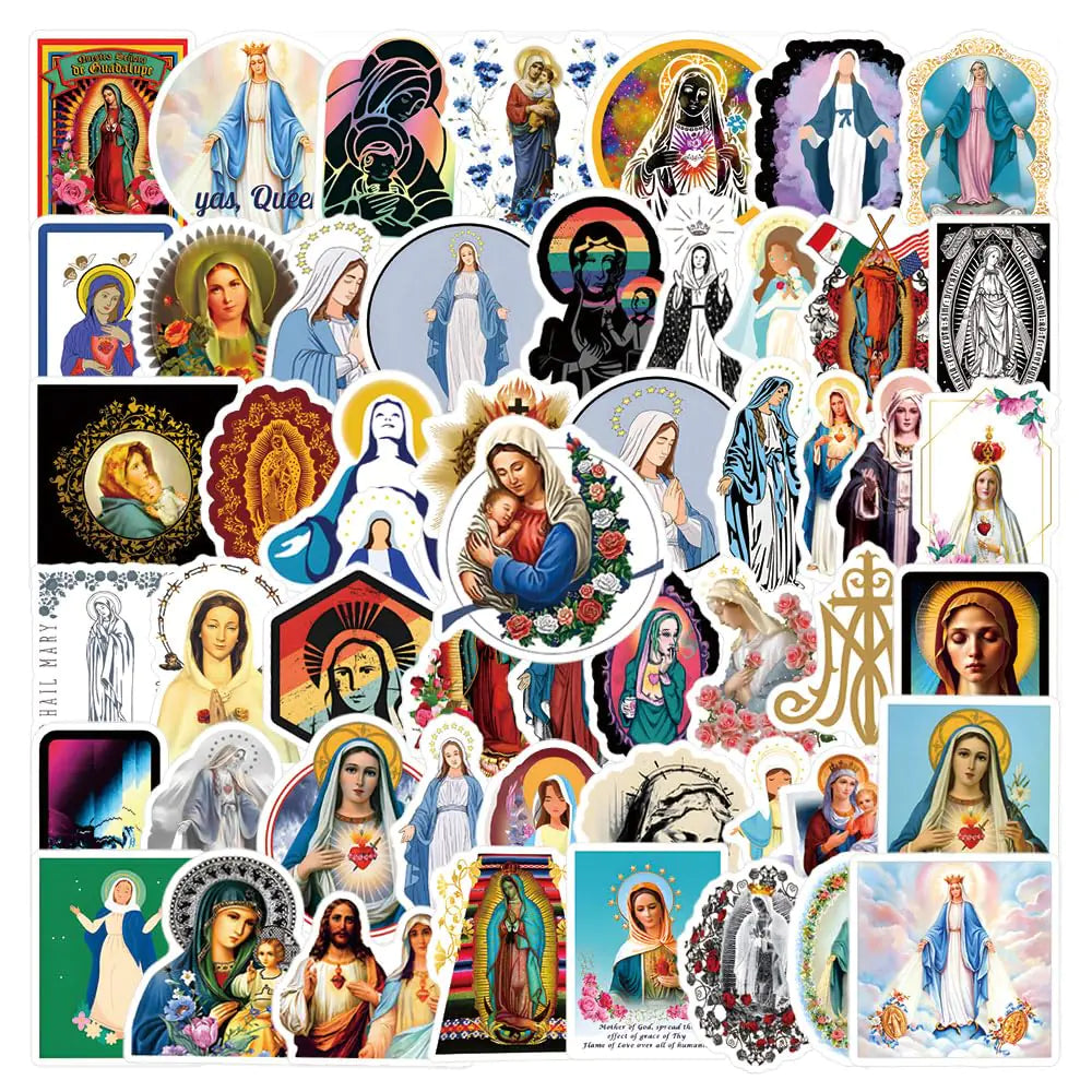 61pcs Religious Vinyl Stickers - Waterproof Decals for DIY