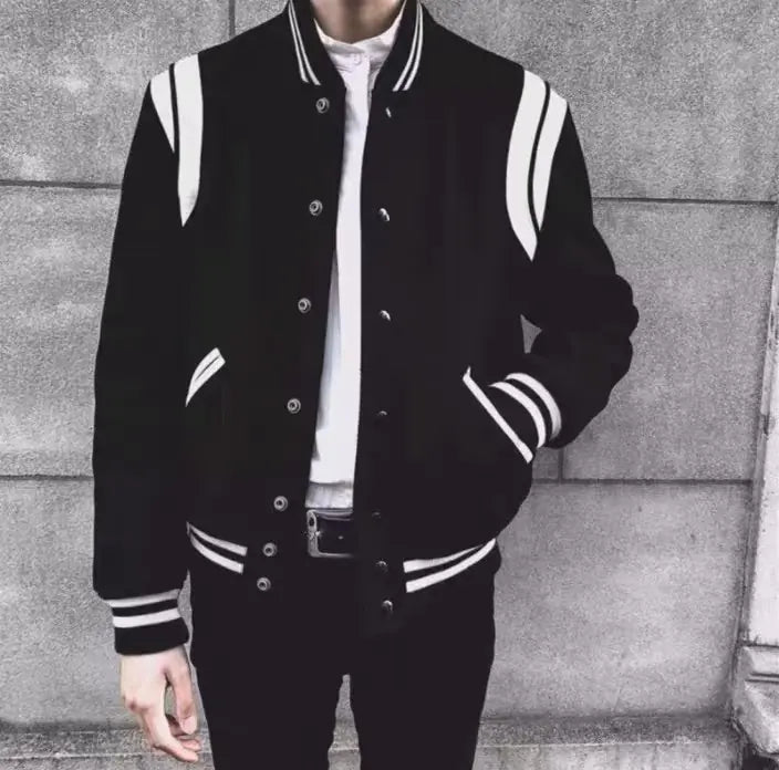 Plain Trendy  Baseball Jacket