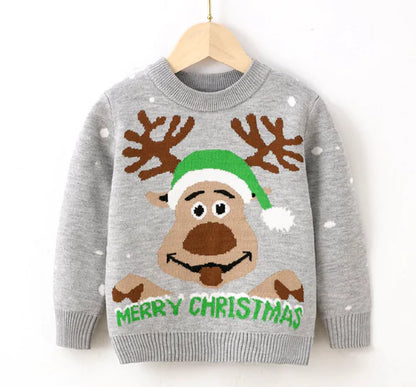 Festive Elk Kids' Pullover
