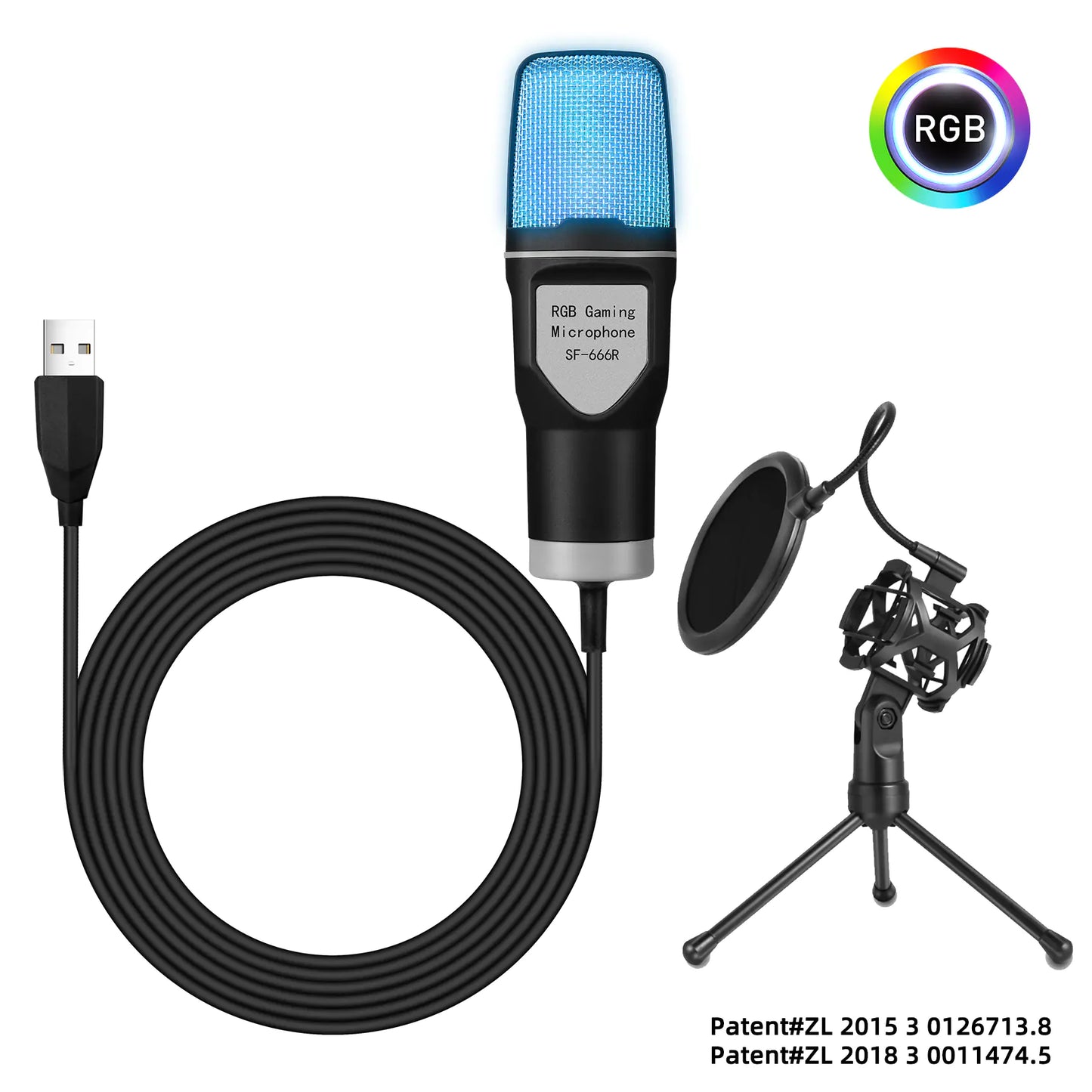 RGB Streaming Mic with Stand
