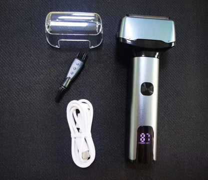 Cordless Electric Shaver with LED Display for Men