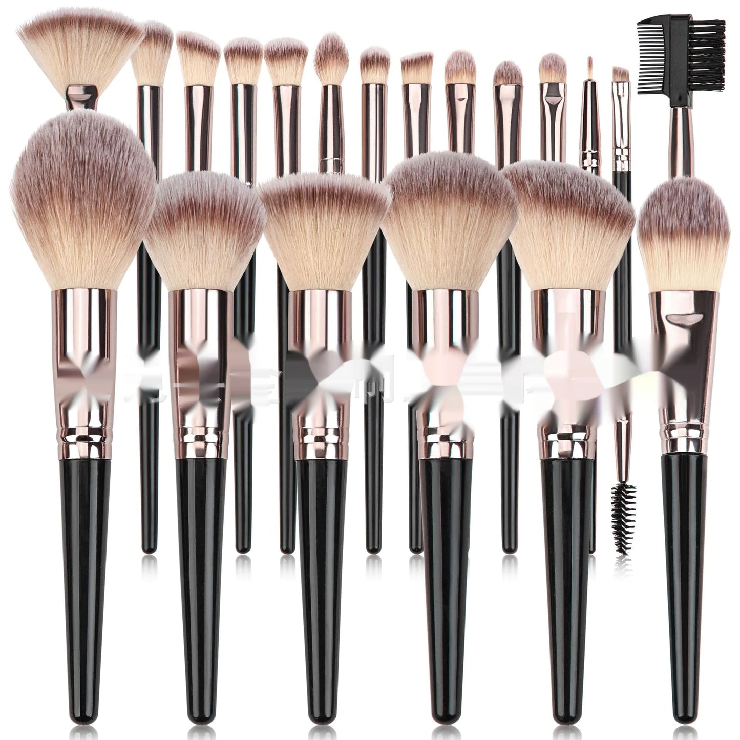 Black Makeup Brush Set – Face & Eyes