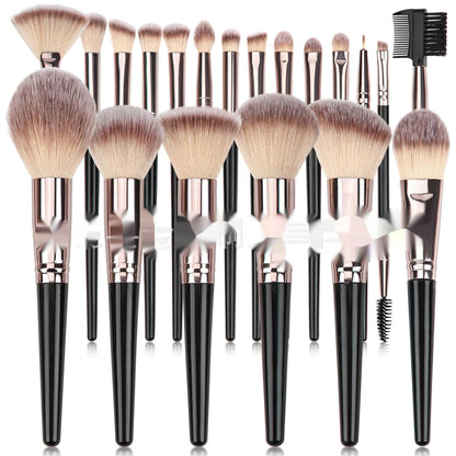 Black Makeup Brush Set – Face & Eyes