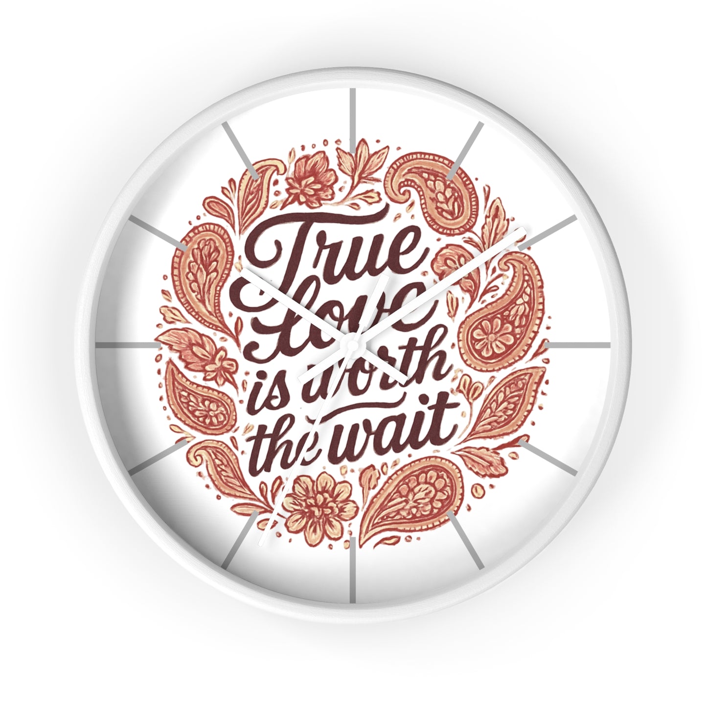 True Love Is Worth the Wait Wall Clock