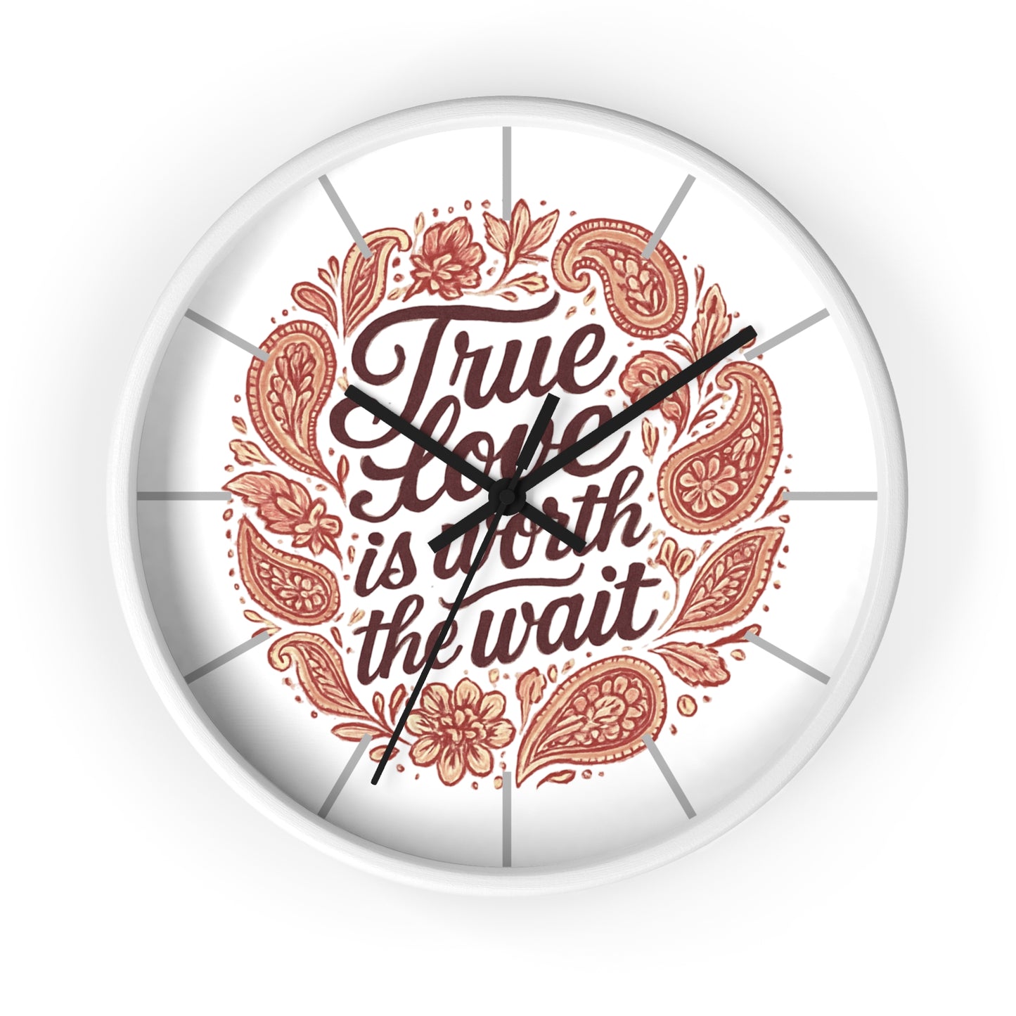 True Love Is Worth the Wait Wall Clock