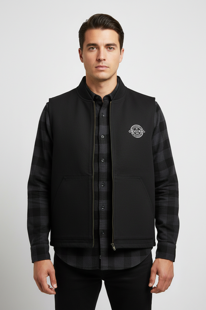 Humbly Embroidered Vest — Washed Duck Cloth