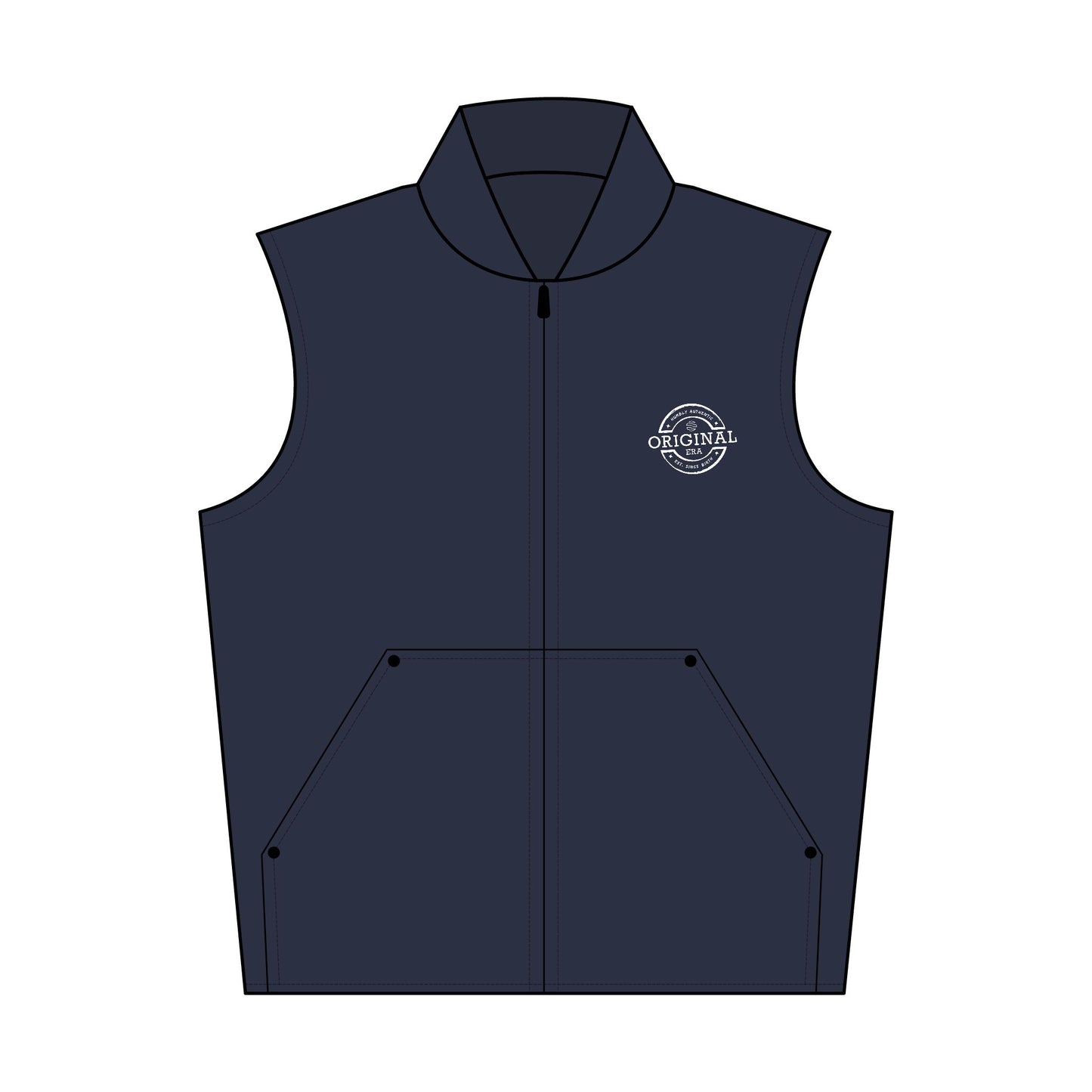 Humbly Embroidered Vest — Washed Duck Cloth