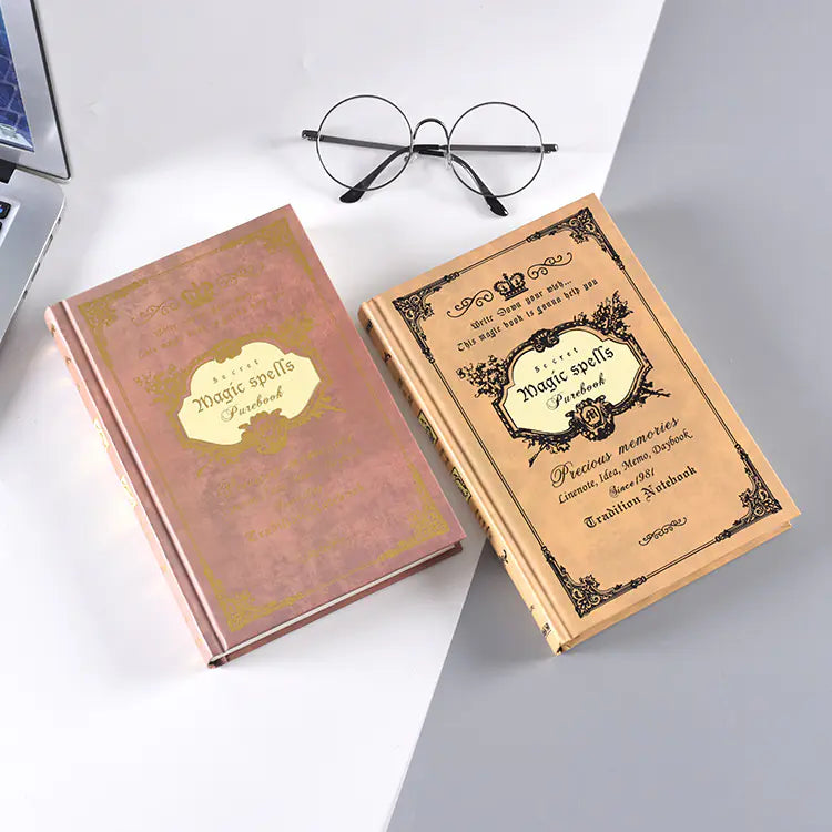 Vintage Magic Book Notebook - A5 Thick Hard Cover
