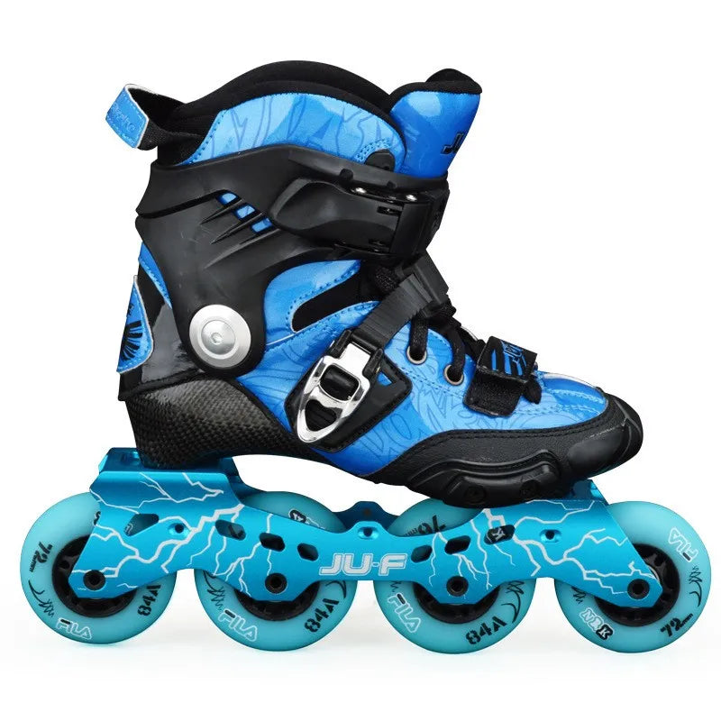 Convertible 4 Wheel Roller Skate Shoes – Black Roller Sneakers with Built-In Wheels for Outdoor Skating & Riding