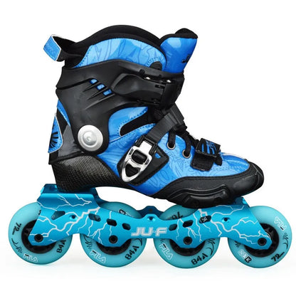 Convertible 4 Wheel Roller Skate Shoes – Black Roller Sneakers with Built-In Wheels for Outdoor Skating & Riding