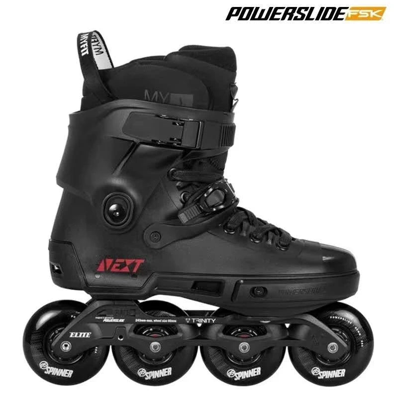 Powerslide NEXT Trinity Inline Skates, 3×125mm Racing Wheels, Freestyle & Speed Skating