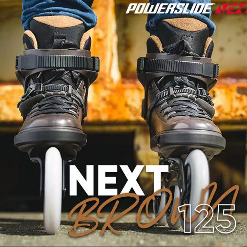 Powerslide NEXT Trinity Inline Skates, 3×125mm Racing Wheels, Freestyle & Speed Skating