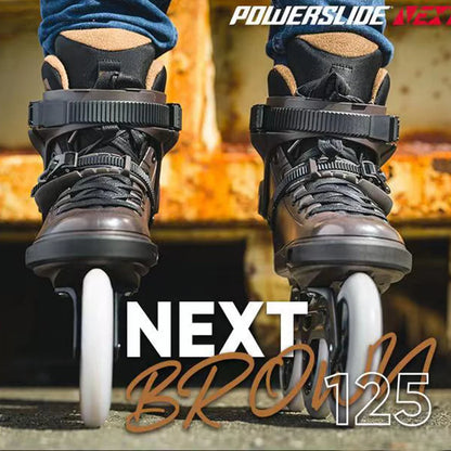 Powerslide NEXT Trinity Inline Skates, 3×125mm Racing Wheels, Freestyle & Speed Skating