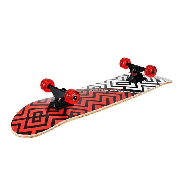 Win.max 31-Inch Double Rocker Maple Skateboard, Lightweight Cruiser Board for Teens & Adults