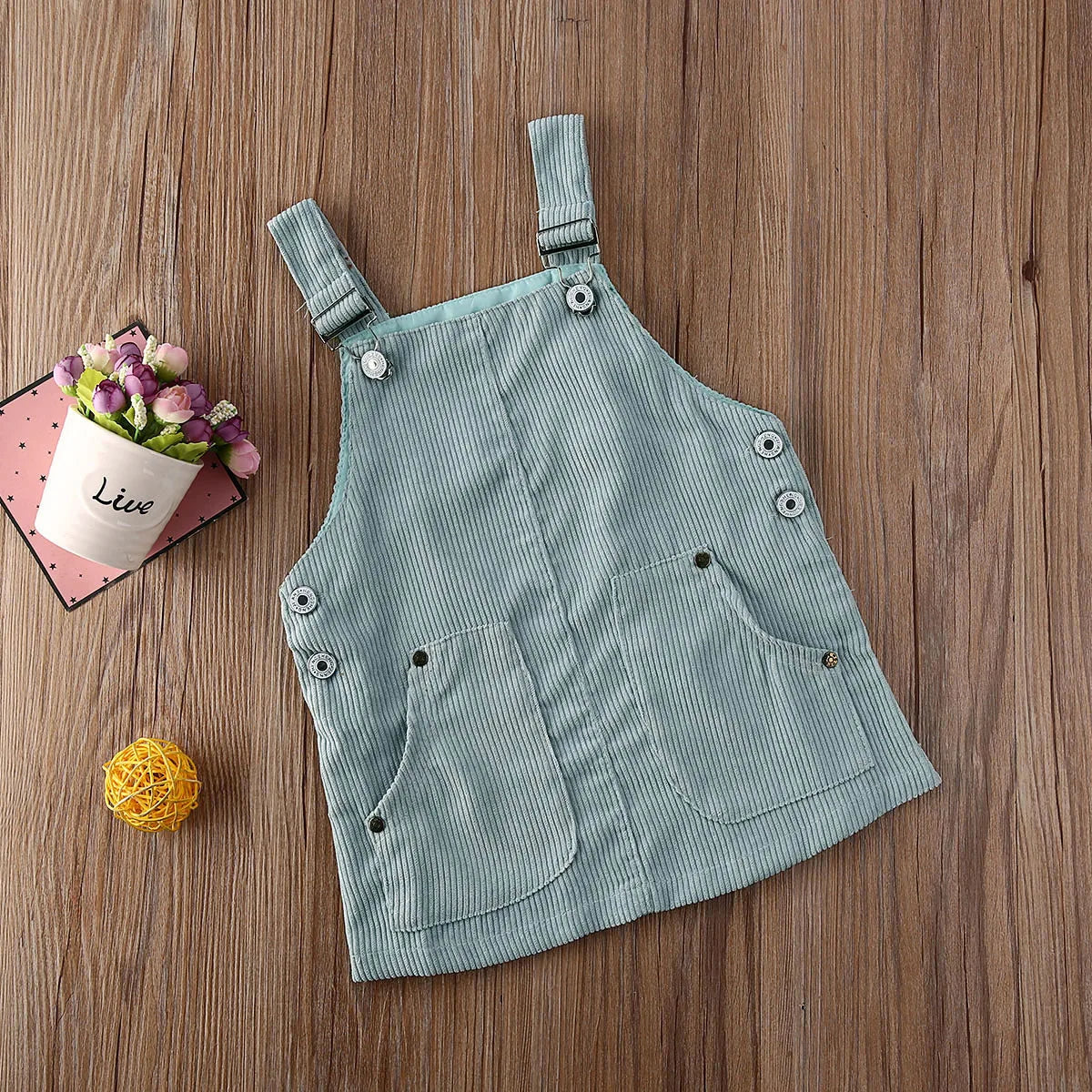 Toddler Corduroy Suspender Dress  (0-5T)