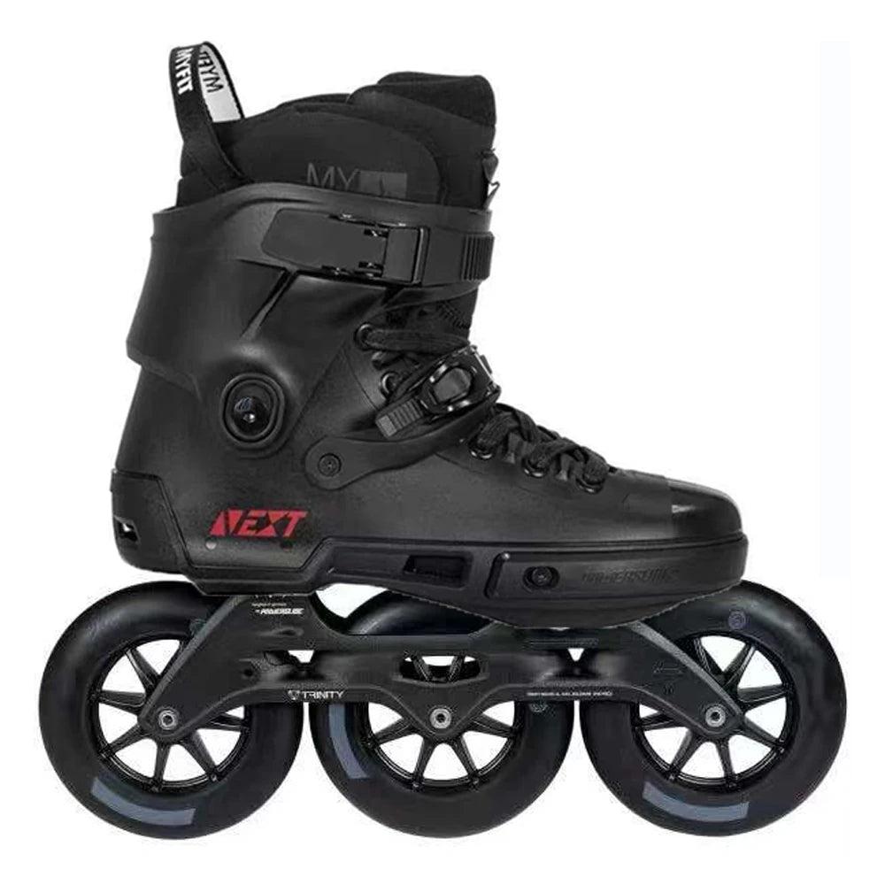 Powerslide NEXT Trinity Inline Skates, 3×125mm Racing Wheels, Freestyle & Speed Skating