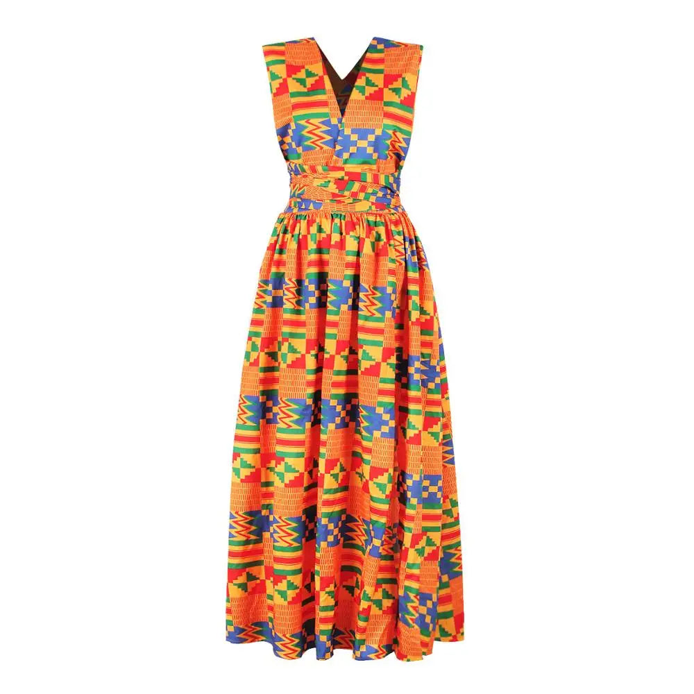 Women's Vintage Casual African Dress