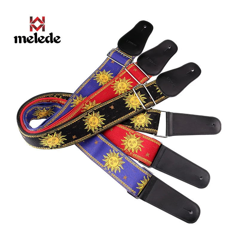 Unique Sun Flower Bass Wide Guitar Strap