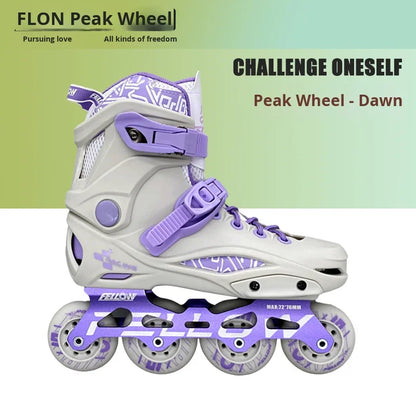 Fenglun FELLOW Dawn Inline Skates for Adults – Beginner Freestyle Roller Blades with Smooth PU Wheels & Brake