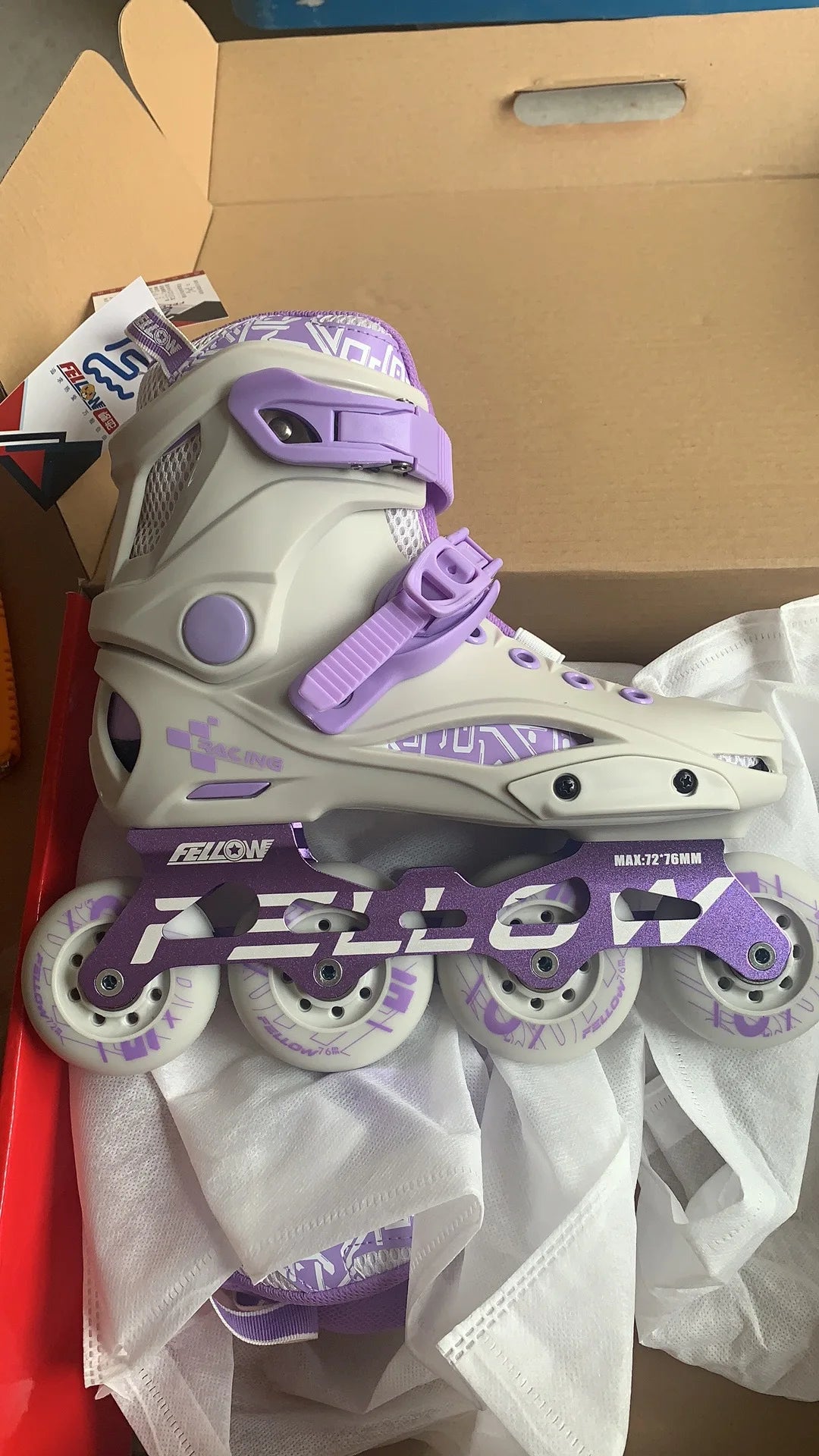 Fenglun FELLOW Dawn Inline Skates for Adults – Beginner Freestyle Roller Blades with Smooth PU Wheels & Brake